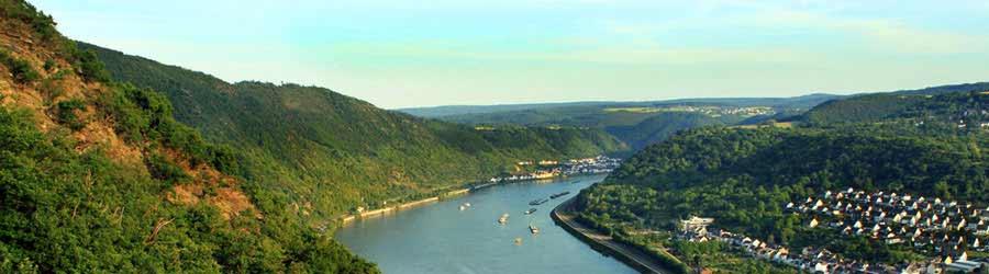 View from Hotel Castle Liebenstein over the Rhine River Valley